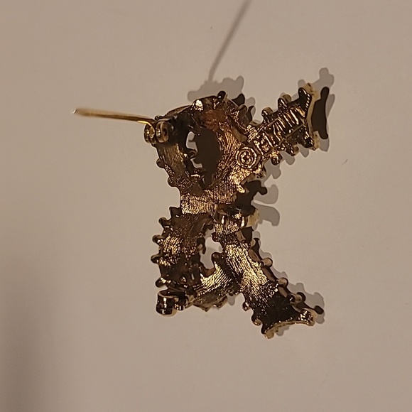 MyLu Vintage Gold Tone Bow Brooch Pin - Picture 2 of 3